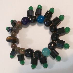 Very unique piece...stone beads jasper tigereye.